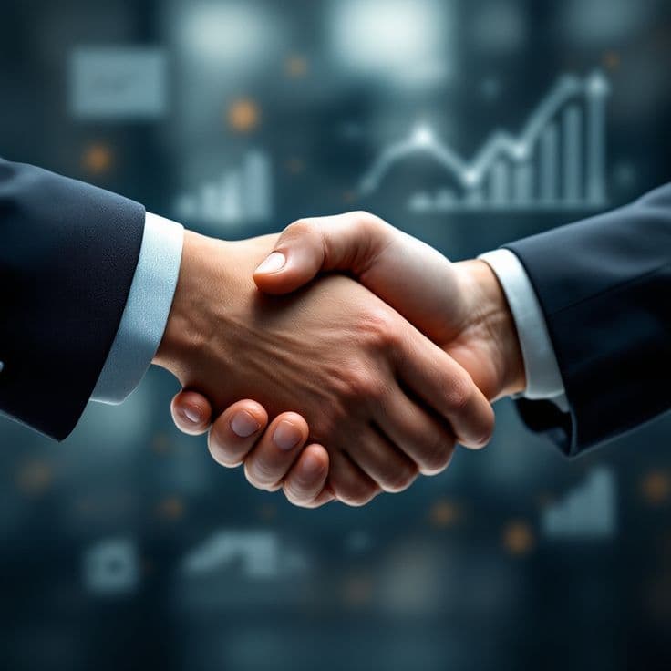 Business partners handshake