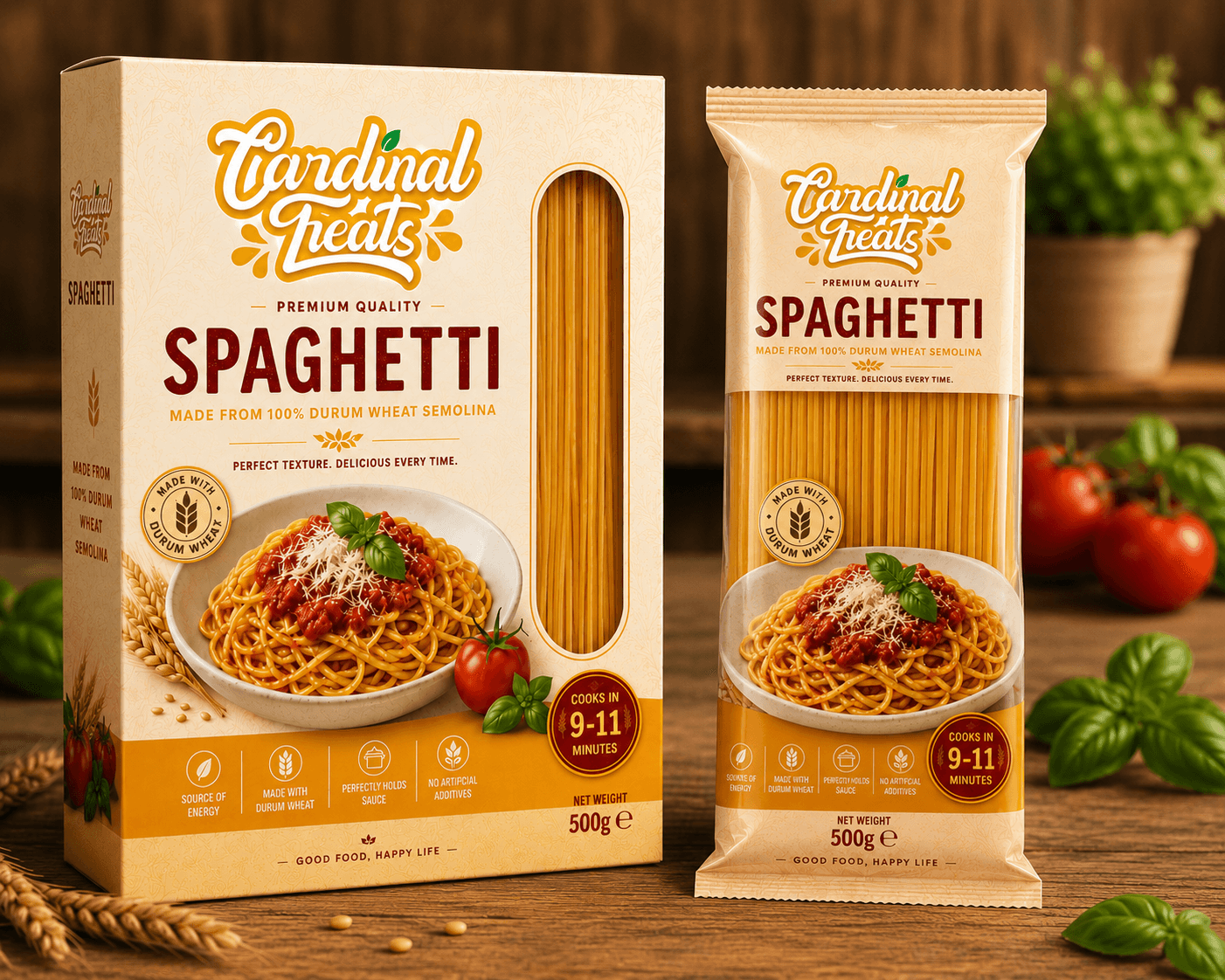 Cardinal Treats pasta